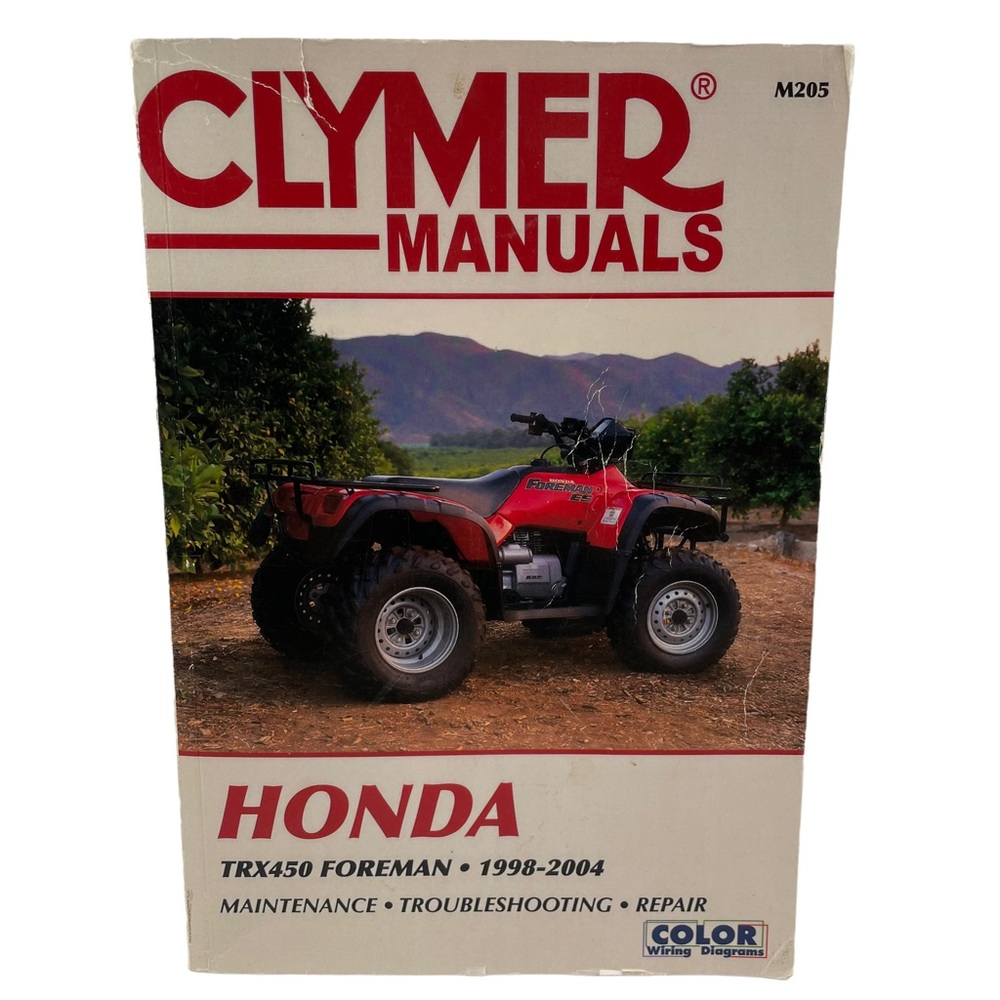 Clymer Honda Manual TRX450 Foreman Repair Troubleshoot M205 1998-2004 Diagrams